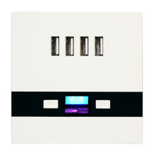 Home Universal 4 portas 5V 3000mA Placa de carga Saída de soquete de parede USB com luz noturna